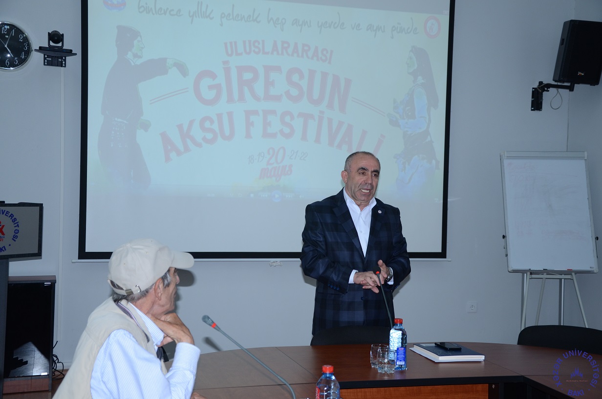 “The meeting was held on the outcomes of the participation of Khazar dance groups in Aksu Festival in Giresun, Turkey”