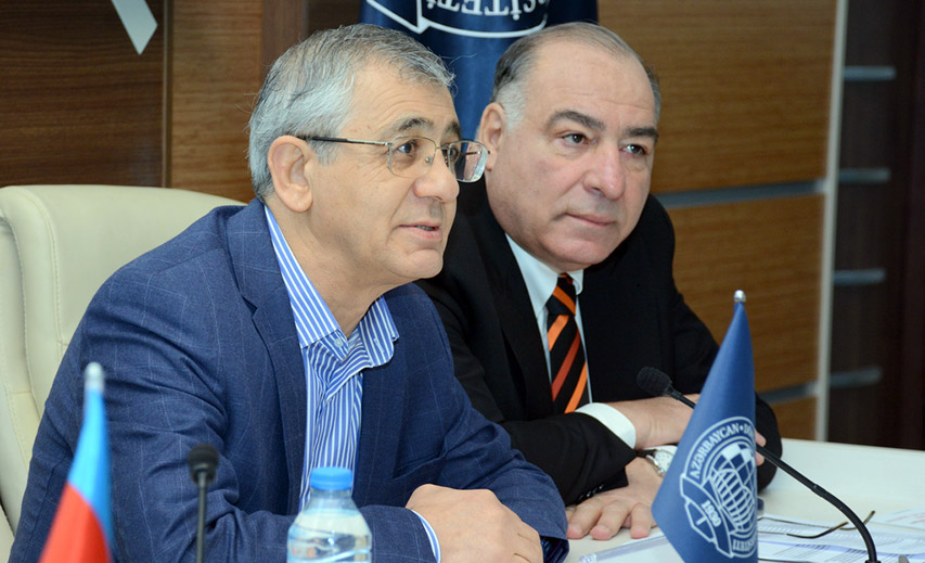 Prof. Hamlet Isakhanli delivered a speech at a scientific-practical seminar