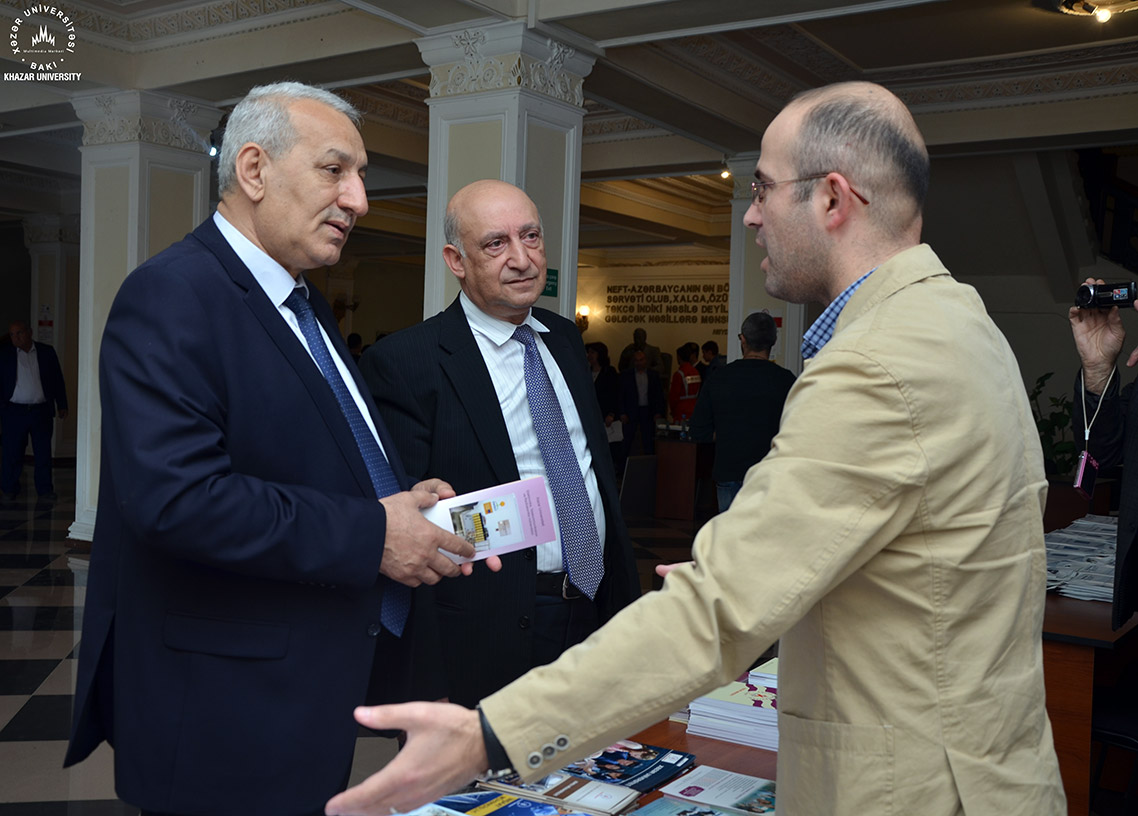 Representatives of Khazar University at a conference