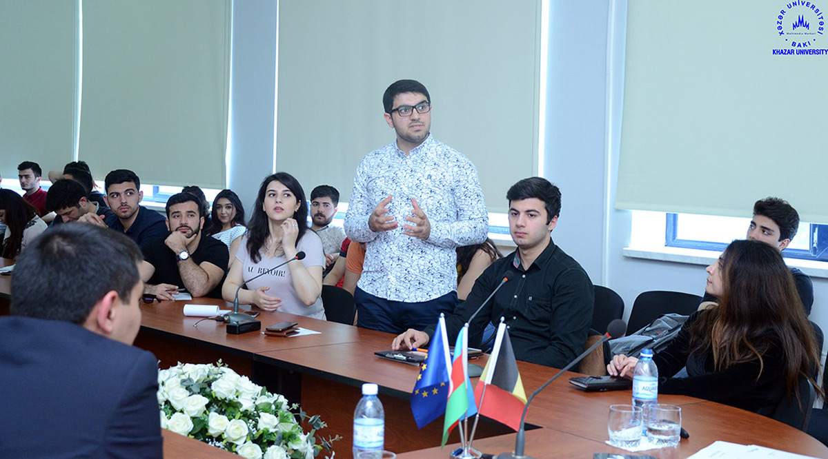 Ambassador of Belgium to Azerbaijan delivers a lecture at Khazar University
