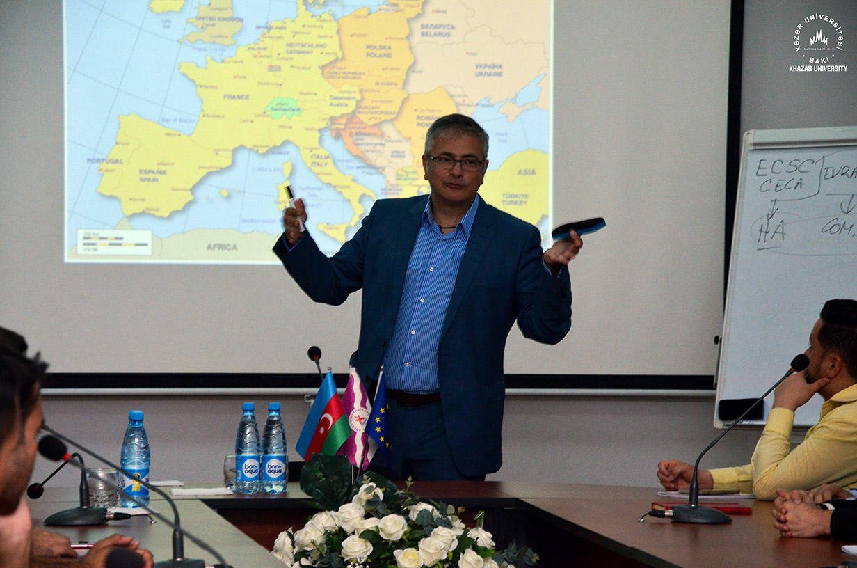 First Counselor of the EU Delegation to Azerbaijan delivers a lecture at Khazar University