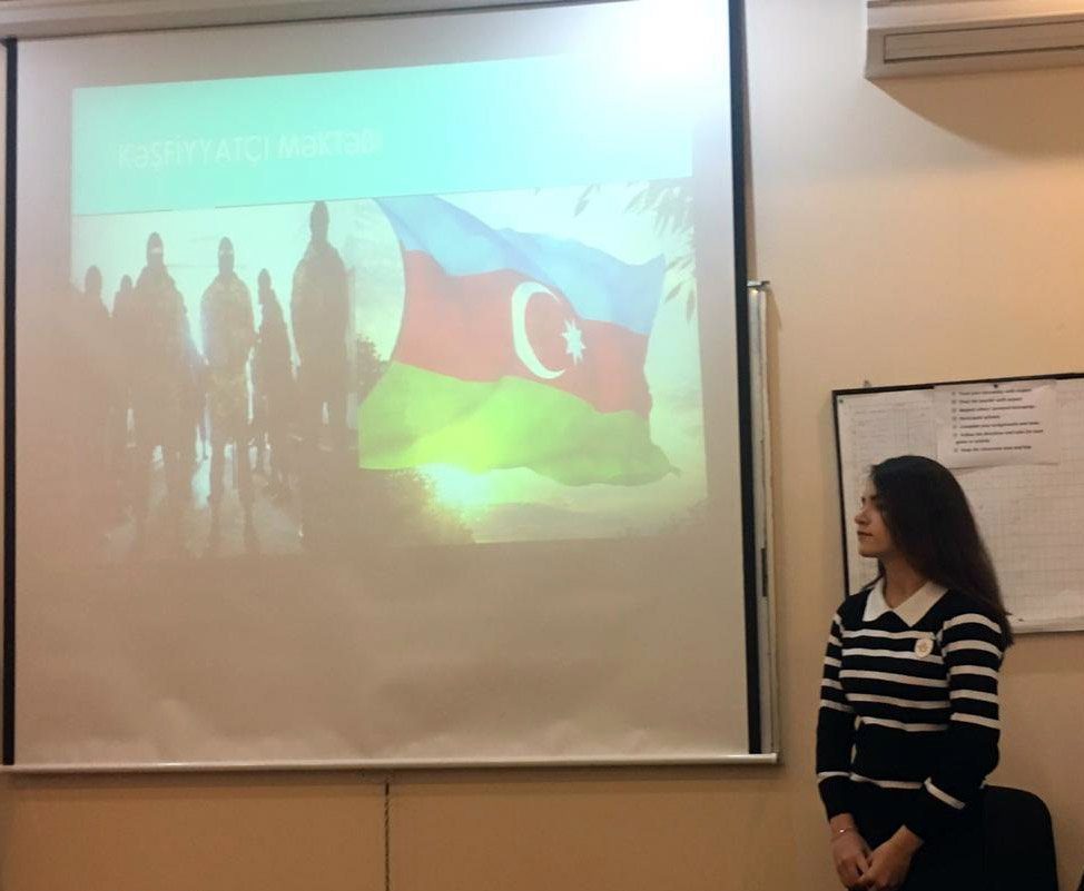 Students make presentations about Mehdi Huseynzadeh