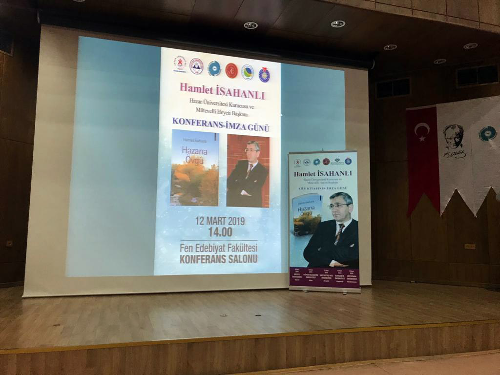 News about presentation of Professor Hamlet Isakhanli’s book entitled “Praise to Autumn” at the Niğde Ömer Halisdemir University in Turkey and its signature day on Moderator.az website