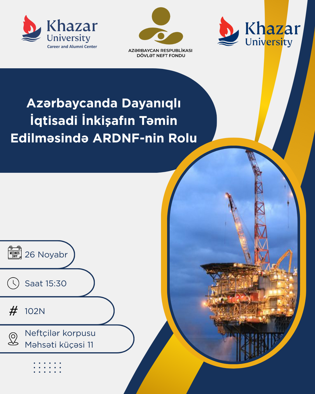 Information Session on "The Role of SOFAZ in Ensuring Sustainable Economic Development in Azerbaijan" to Be Held!