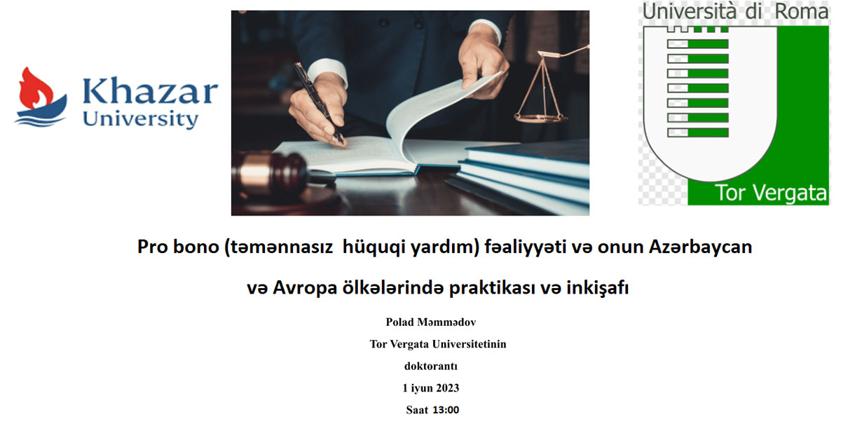 A seminar by PhD student of Tor Vergata University, Italy to be held
