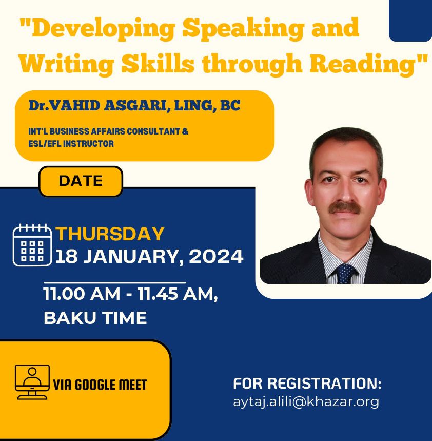 Workshop on “Developing Speaking and Writing Skills through Reading”