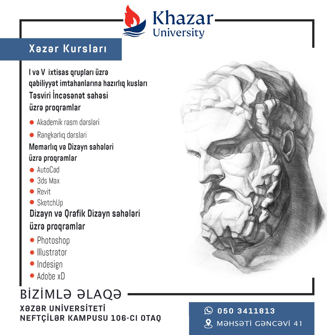 Khazar Art courses are starting at Khazar University.