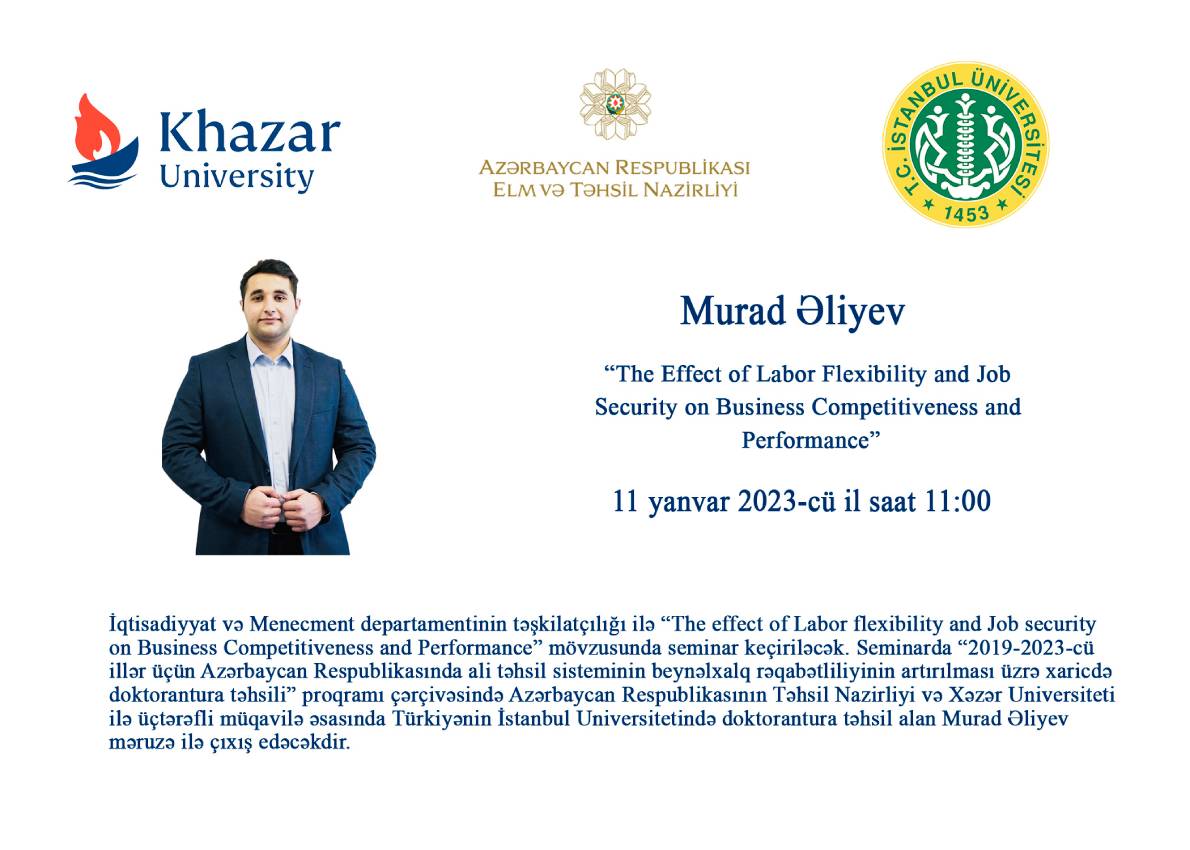 A seminar by PhD student of Istanbul University be held