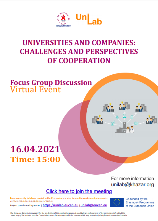 Next event entitled Focus Group Discussion to be held within UniLab Project