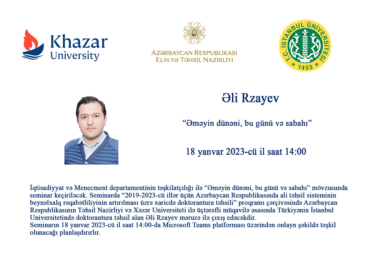 A seminar by PhD student of Istanbul University be held