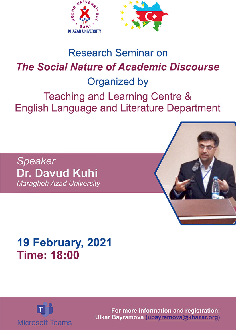 Research Seminar on The Social Nature of Academic Discourse to be held