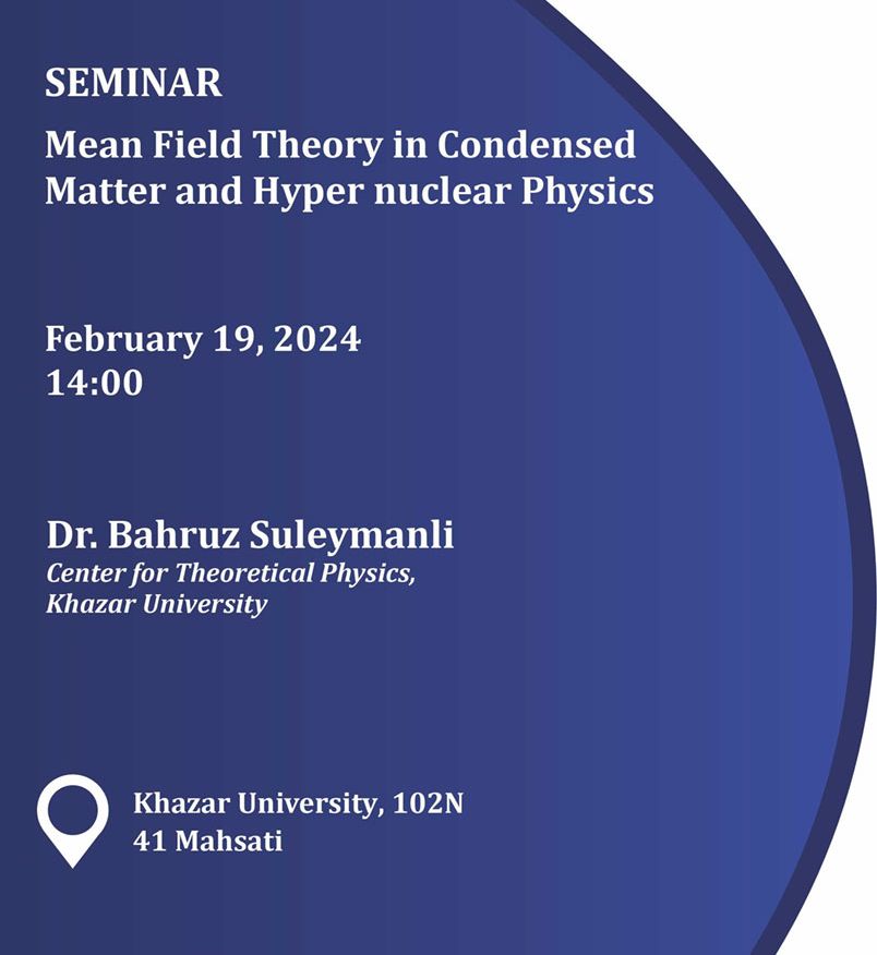 Opening seminar of the Center for Theoretical Physics