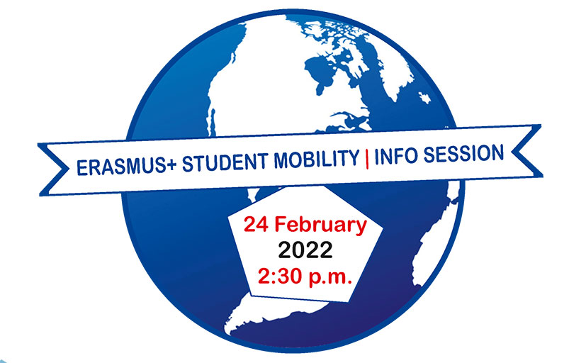 Erasmus+ Student Mobility Info Session to be held