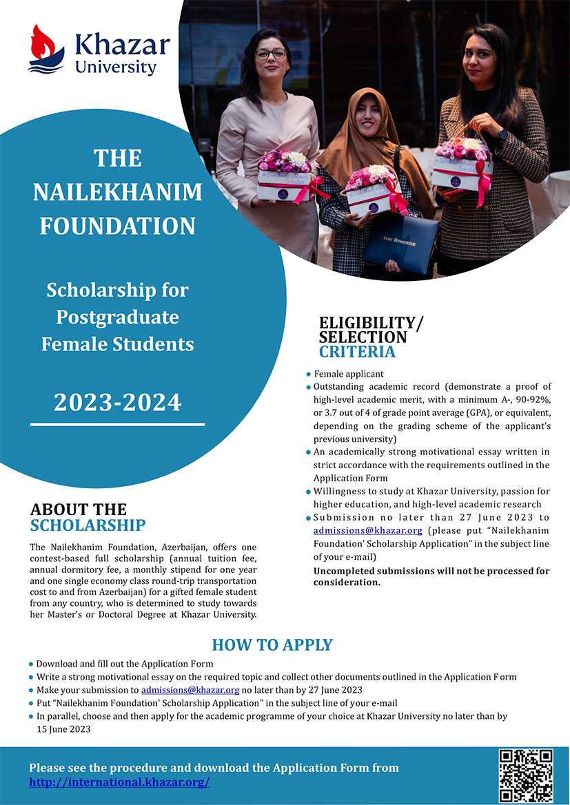 Full Scholarship for Postgraduate Female Students