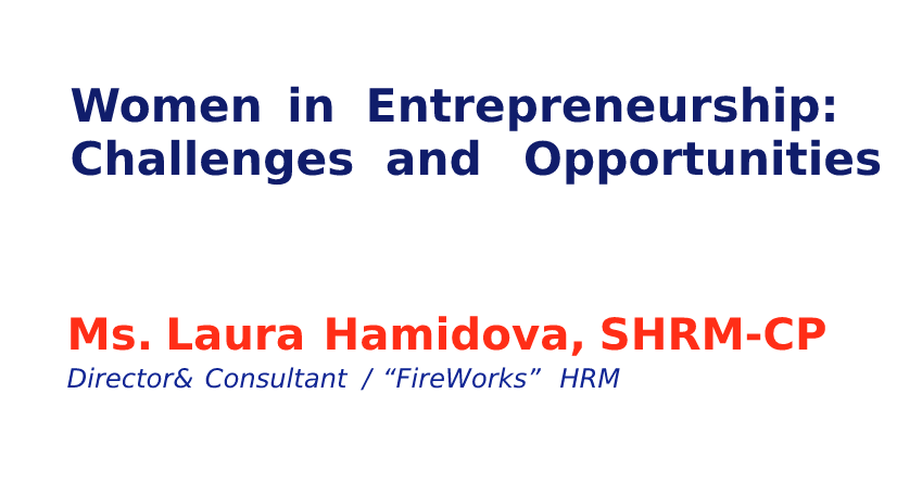 Creative Spark seminar on Women in Entrepreneurship: Challenges and Opportunities