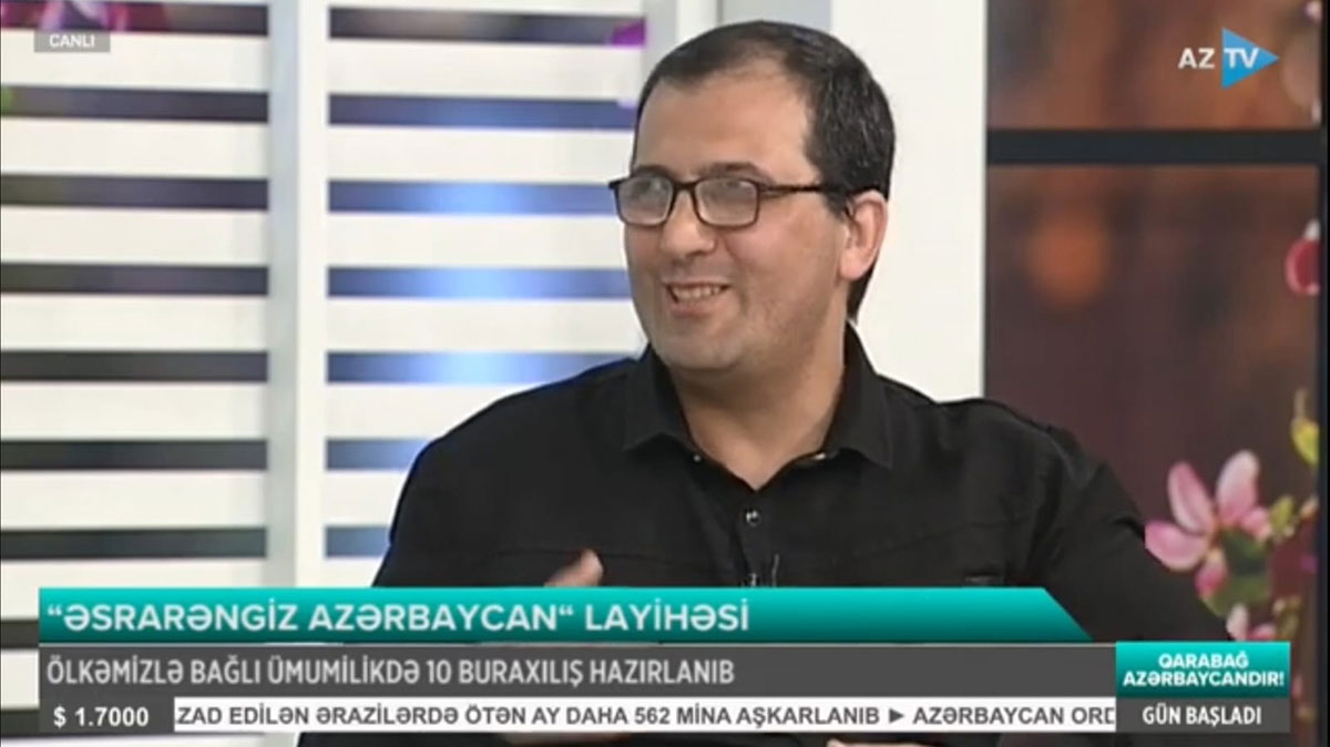 Lecturer of the Department of History and Archeology Dr. Bayram Guliyev in AZTV's “The day has started” program