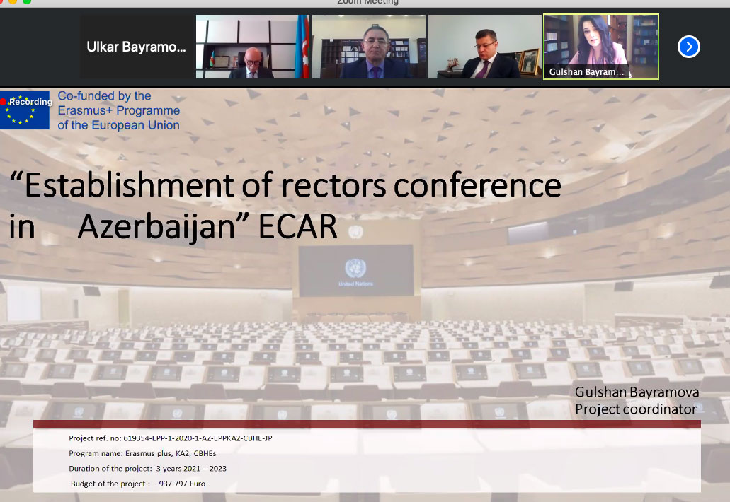 Erasmus+ ECAR layihəsinin ilk idarəetmə görüşü