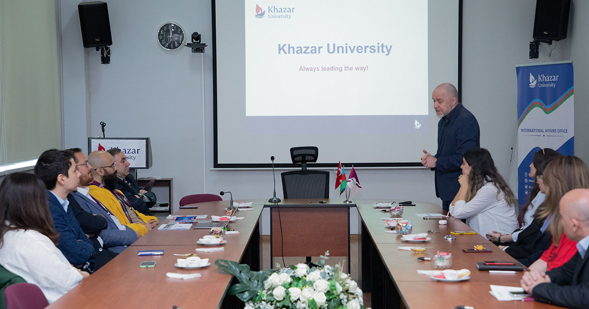 Representatives of Istanbul Aydın University, Manisa Celal Bayar University and Kutahya Dumlupınar University at Khazar University