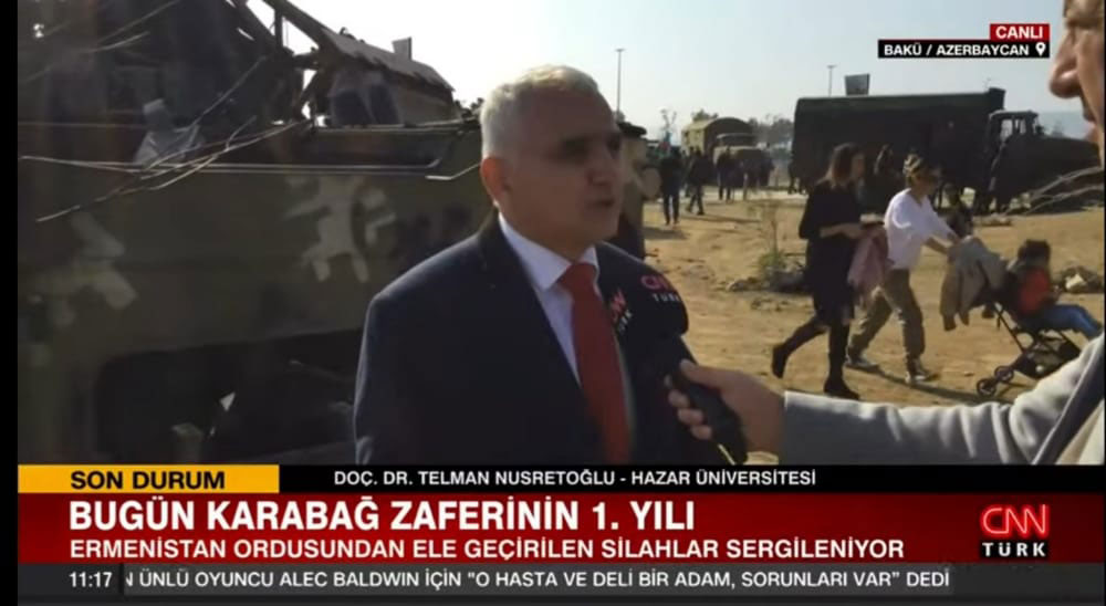 Speech of Department Head on Turkish channels on the occasion of Victory Day