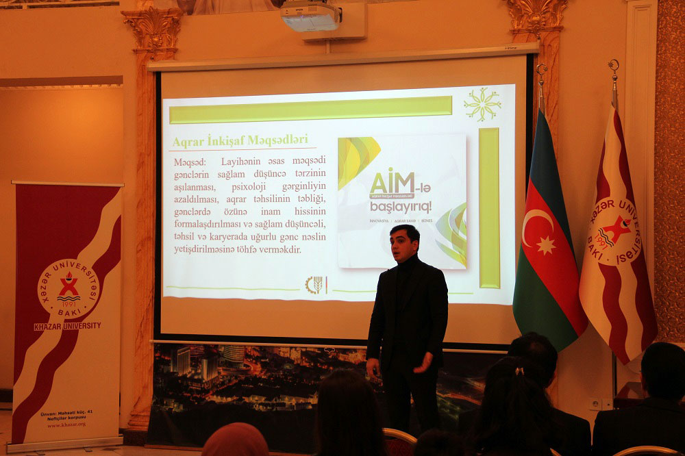 Presentation of “Agrarian Development Volunteers” Organization at Khazar University