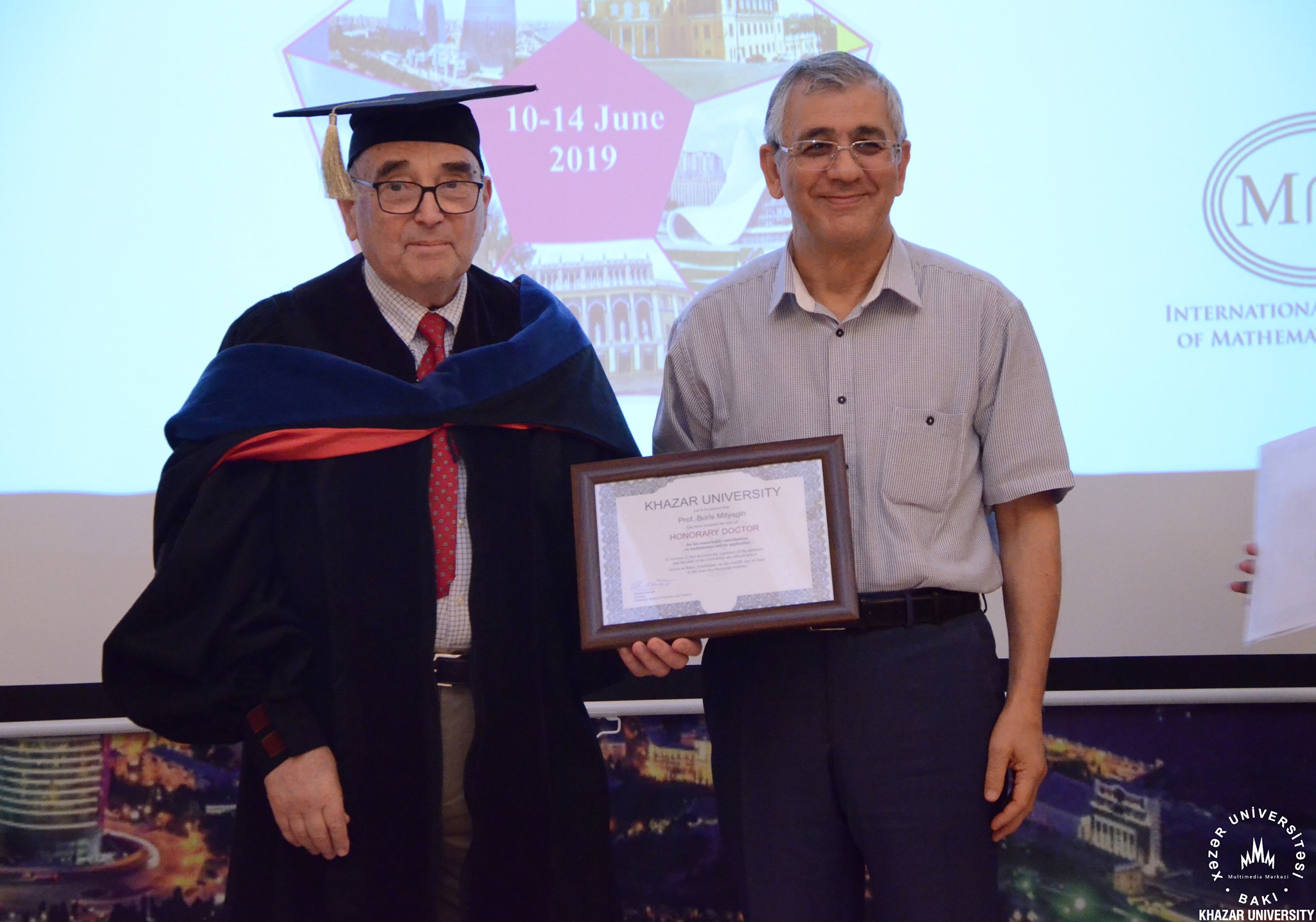 Prominent Mathematician Boris Mityagin Awarded the Title of Honorary Doctor of Khazar University