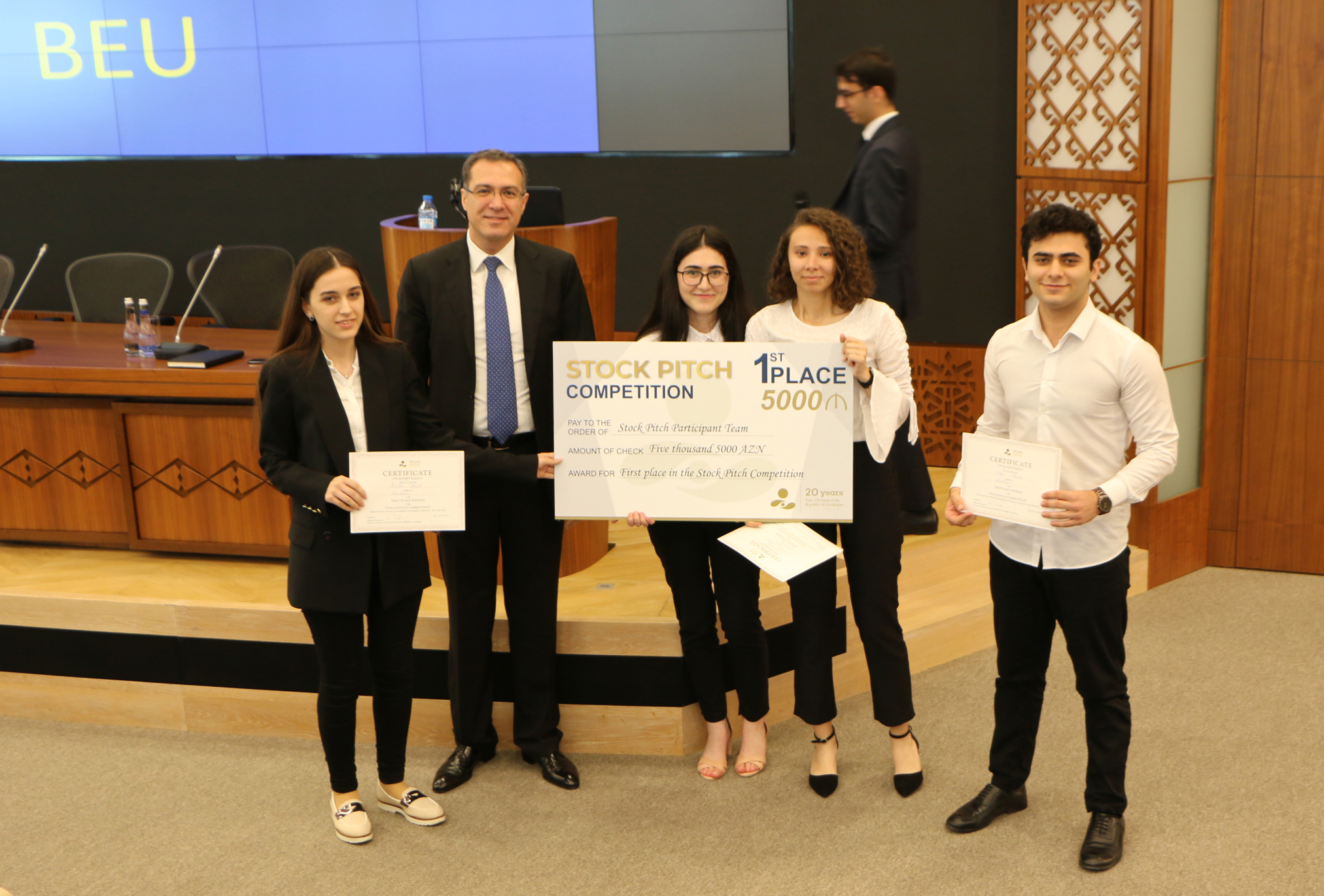 Students of the School of Economics and Management Took Third Place in “Stock Pitch” Competition Held Among Country’s Hight School Students