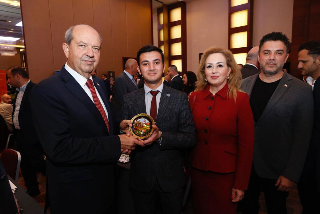 Khazar University student presented a gift to the Turkish Republic of Northern Cyprus President