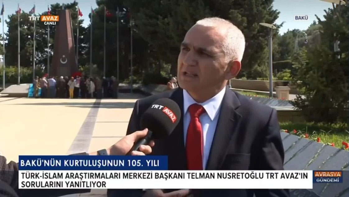 History and Archeology Department Head Dr. Telman Nusratoghlu on Azerbaijani and Turkish television channels