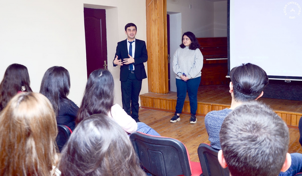 AZERTAC Reports on Khazar University's Public Speaking Event