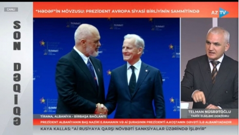 Departament müdiri Prezident İlham Əliyevin Tiranaya səfərini AZTV-nin “Hədəf” proqramında şərh etmişdir   