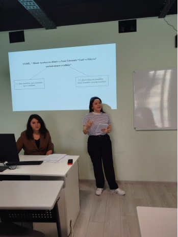 Dillər bölməsində magistr dissertasiyasının ilkin müzakirəsi