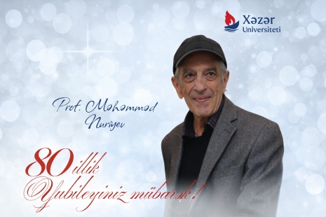 A congratulatory letter to Professor Məhəmməd Nuriyev, Vice-Rector for Academic Affairs at Khazar University