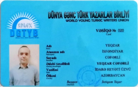 Lecturer of Department of Languages and Literature Accepted as Member of Board of Directors of World Young Turkish Writers Union