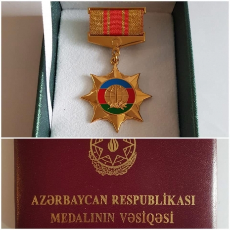 Xəzər”in məzunu Azərbaycan Respublikasının Medalı ilə təltif olunub