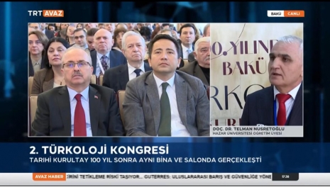 Head of Department Gives Interview to TRT AVAZ and Haber Global on the 100th Anniversary of the Turkological Congress